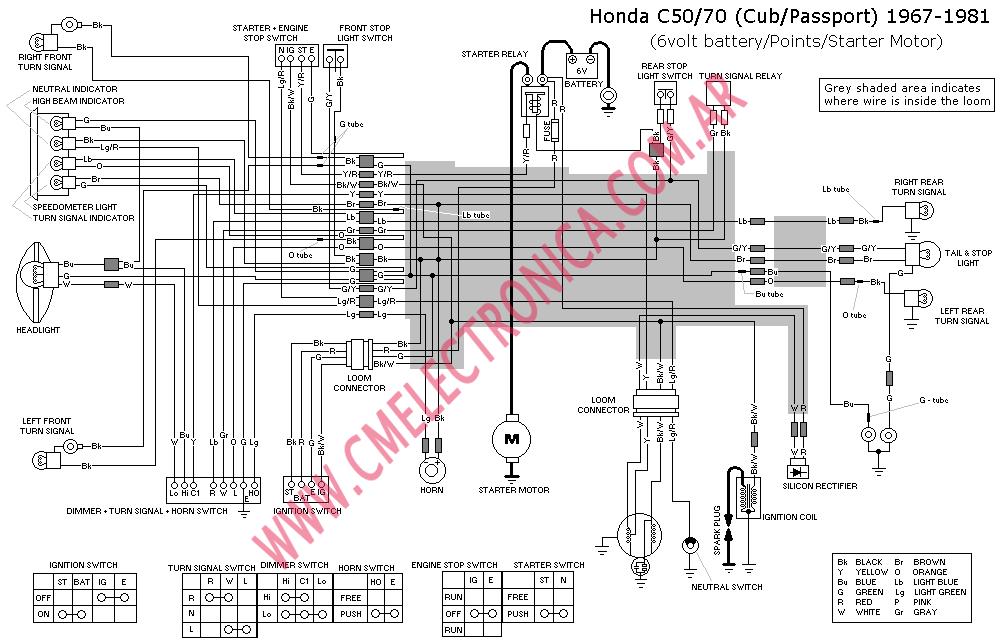 Honda c70 wiring diagram images #6