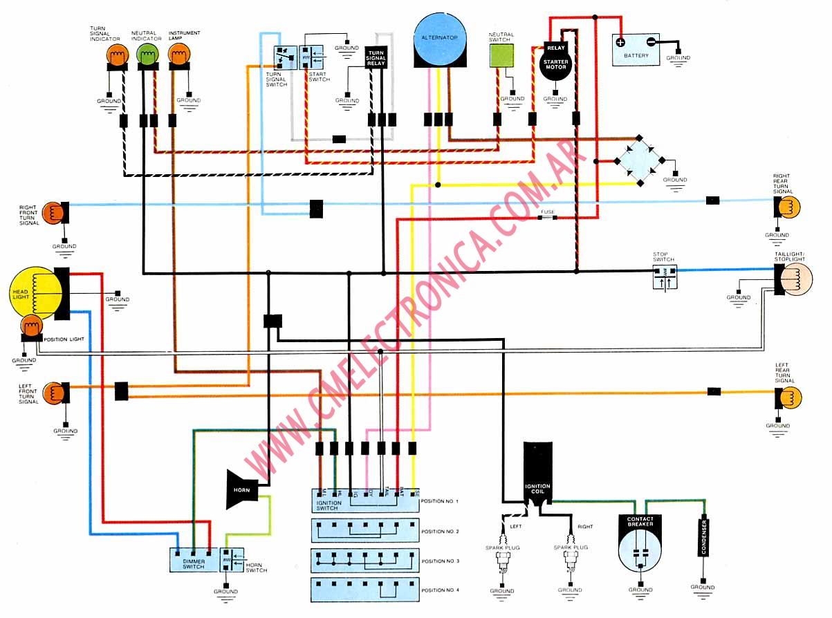 1972 Honda cb500 wiring diagram #6