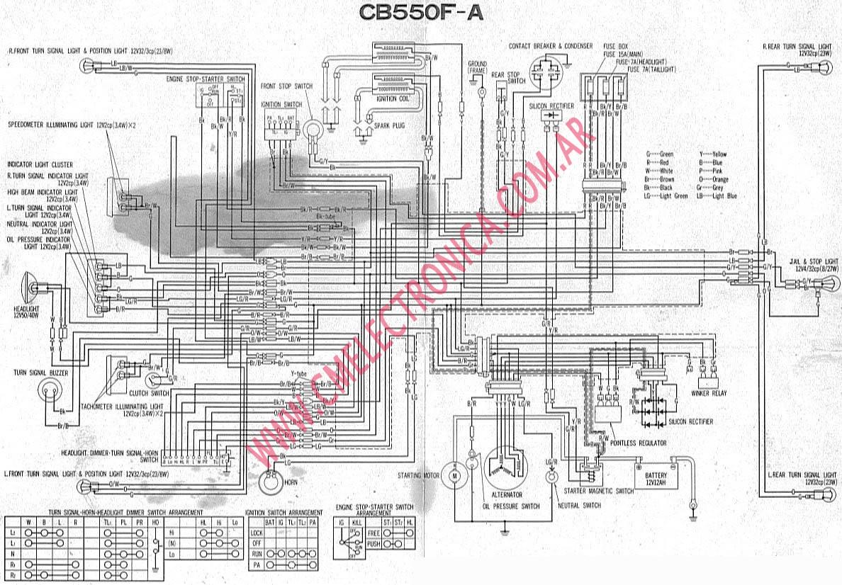 74 Honda cb 550 wireing diagram #2