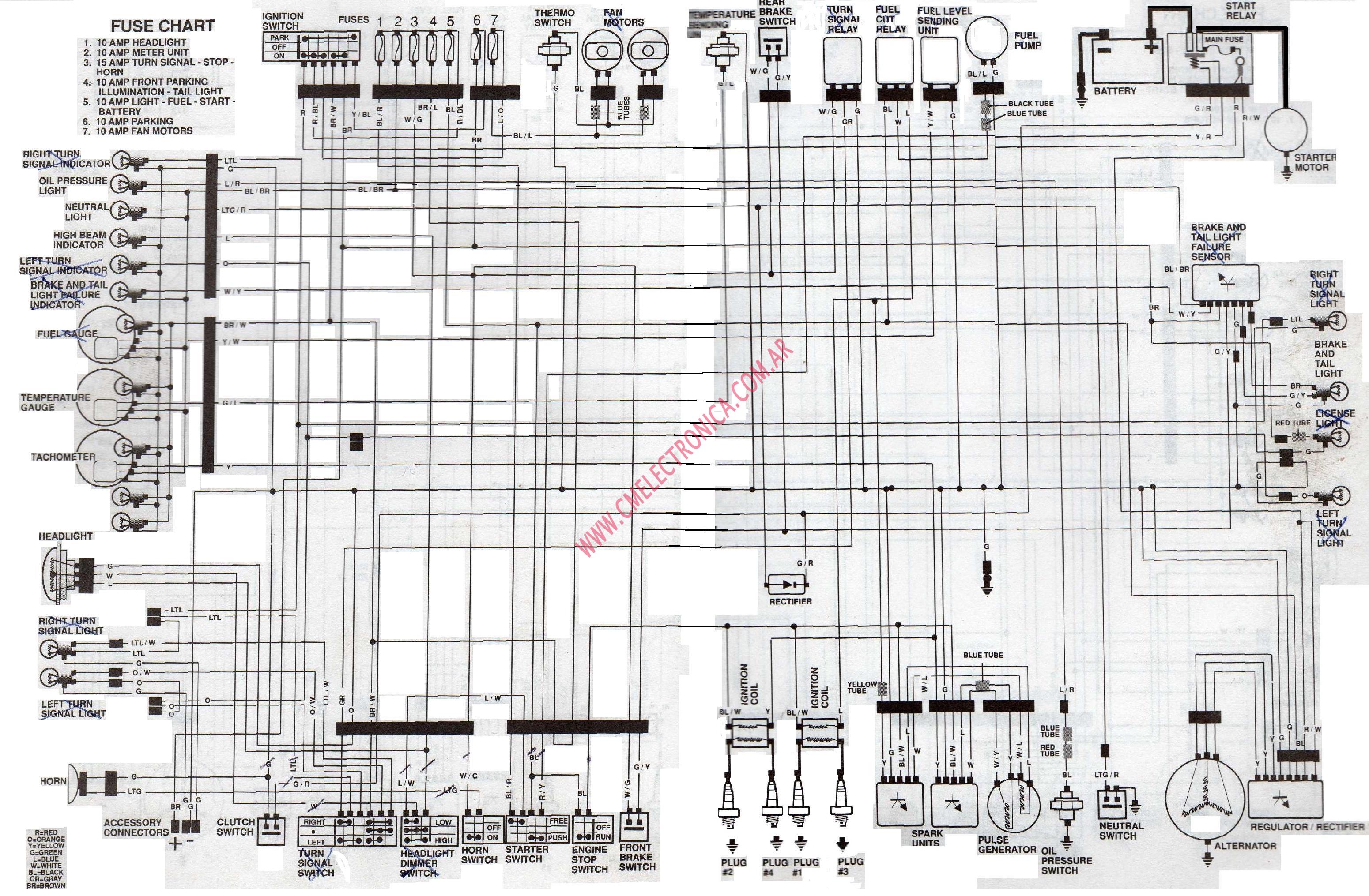 Diagrama Honda Vf750 83 87