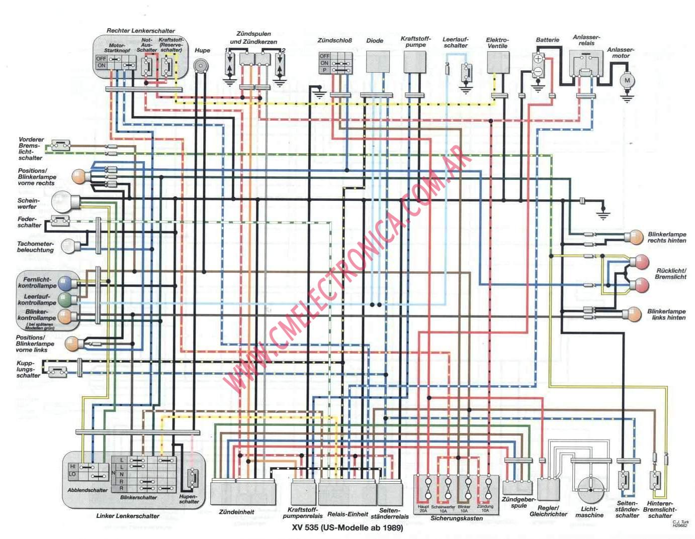 1993 Yamaha Virago 535 Wiring Diagram