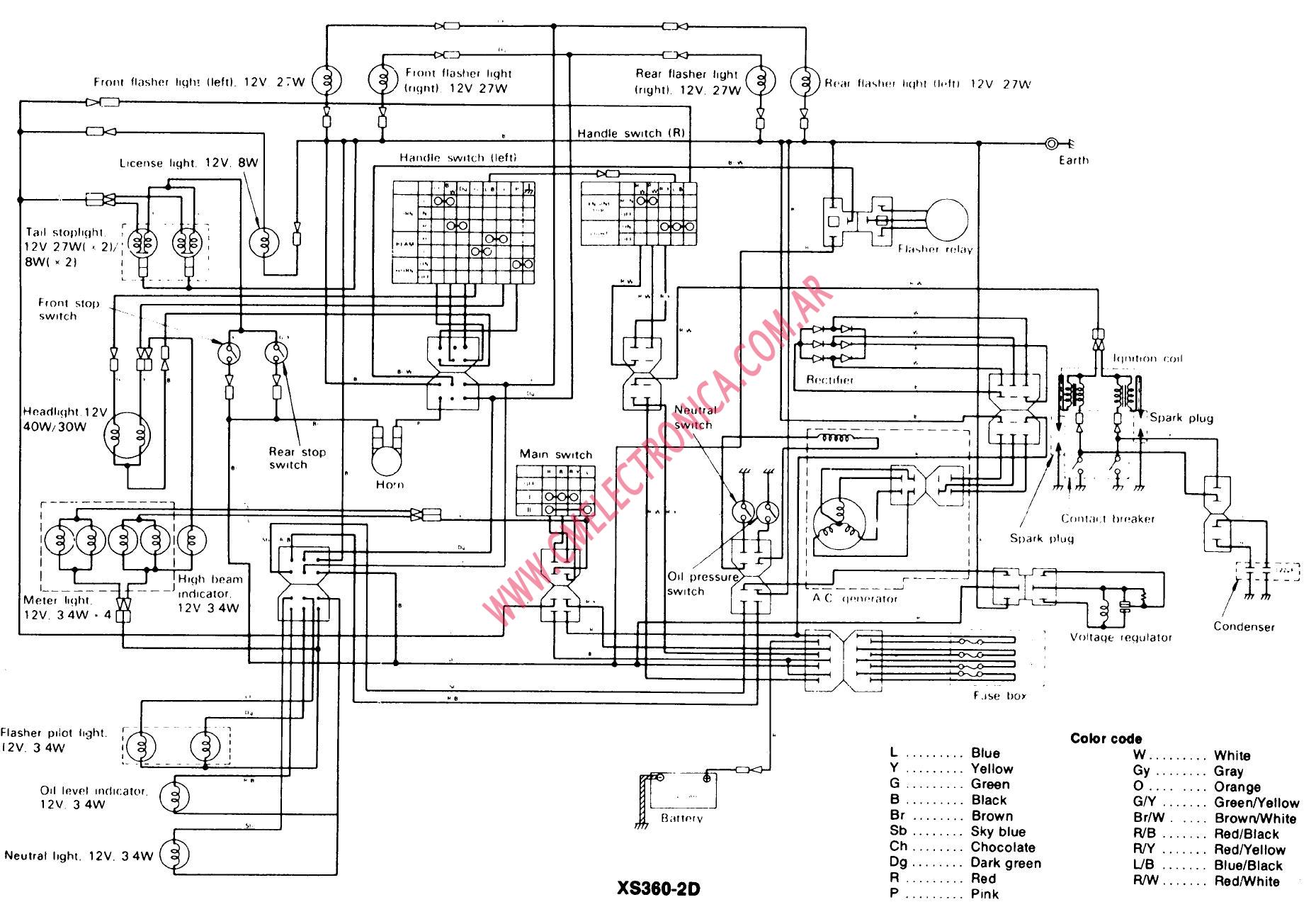 Diagram Yamaha Motorcycle Wiring Color / xs650 chopper wire diagram